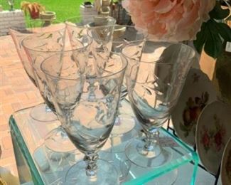Vintage Crystal Water Glasses bought in 1954 from Goudchaux’s. Wine, Sherbet, and Cordials also available.