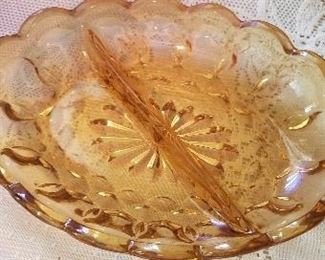 Vintage Marigold Carnival Glass Relish Dishes $15.00    For Pick up Appointment  Please call or text 760-662-7662