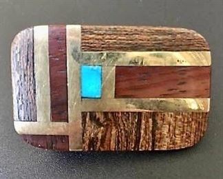 Smaller Wood & Turquoise Buckle https://ctbids.com/#!/description/share/405200