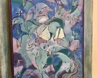 Wild Blue Horses, Oil https://ctbids.com/#!/description/share/405187