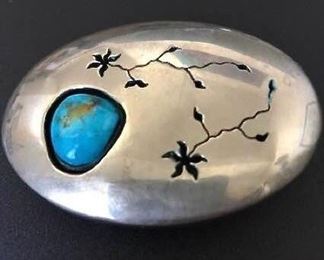 Oval Belt Buckle with Turquoise https://ctbids.com/#!/description/share/405199