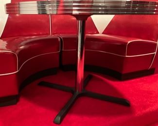 17. Retro Formica Top Table w/ Chrome Pedestal Base (45'' x 31'')	 $ 200.00 