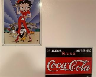 32. Set of 4 Metal Coca-Cola Art 	 $ 12.00 