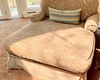 51. Slipcovered Double Chaise Lounge AS IS (50'' x 64'' x 36'') $ 200.00