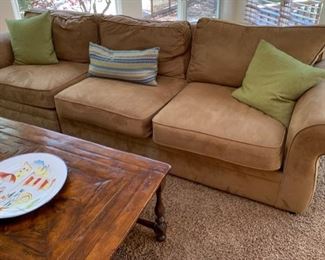 50. Pottery Barn 3 Pc. Sectional Ultra Suede (115'' x 39'' x 36'')	 $ 1,200.00 