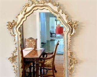 67. Carved Mirror w/ Decorative Gilt (30'' x 48'') $ 160.00