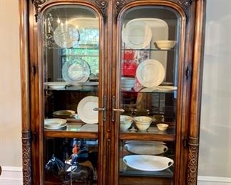 71. Henredon Lighted Display Cabinet w/ 4 Glass Shelves (64'' x 22'' x 94'')	 $ 2,100.00 