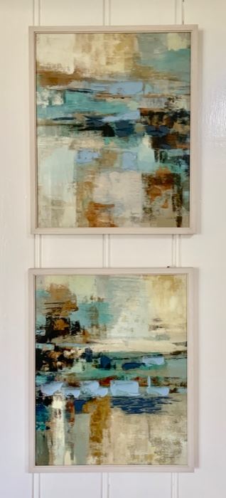 81. Pair of Abstract Art (17'' x 21'') $ 50.00