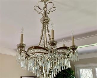 87. 6 Candle Crystal Chandelier (40'' x 24'')	 $1,800.00 