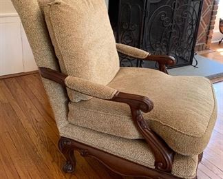 83. Pair of Henredon Upholstered Chairs w/ Carved Wood Detail AS IS (31'' x 33'' x 44'')	 $ 950.00 