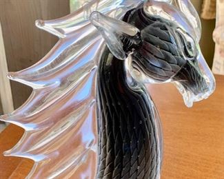 111. Glass Horse Head Figurine (10'')	 $ 80.00 