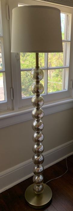 142. Mercury Glass Floor Lamp (61'')	 $ 95.00 