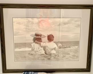 155. Black & White Photo of Children at Beach (28'' x 22'') $ 50.00