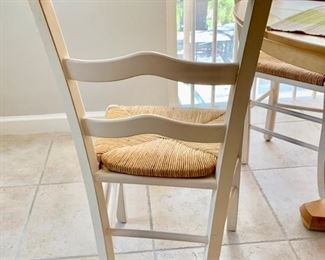 42. Set of 6 Side Chairs w/ Rush Seat (17'' x 16'' x 38'') $ 150.00