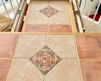 41. Tile Top Dining Table w/ 1 (18'') Leaf (60'' x 42'' x 30'')	 $ 450.00 
