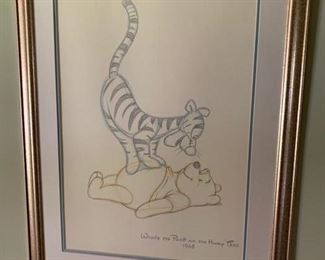 163. Winnie the Pooh Tea Party Lithograph (25'' x 22'') 	 $ 125.00 