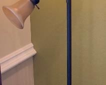 Torchiere style lamp w/ Gooseneck side Light	72in H	