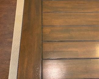 Espresso Rustic Dining Table w/ 8 Chairs	Table: 30x43x72-90in.  Chairs: 40x22x21in seat: 19in	HxWxD