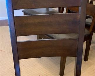 Espresso Rustic Dining Table w/ 8 Chairs	Table: 30x43x72-90in.  Chairs: 40x22x21in seat: 19in	HxWxD