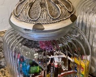 3pc Glass/Bird Graduated Containers (with candy)	14/12/10in H	