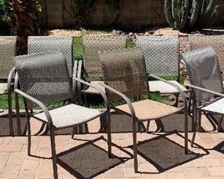 10pc Outdoor Patio Chairs	34x23x23in seat: 17.5in	HxWxD