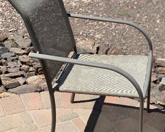 10pc Outdoor Patio Chairs	34x23x23in seat: 17.5in	HxWxD