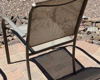 10pc Outdoor Patio Chairs	34x23x23in seat: 17.5in	HxWxD