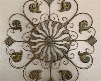 2pc Metal Art Decor	24in Diameter	