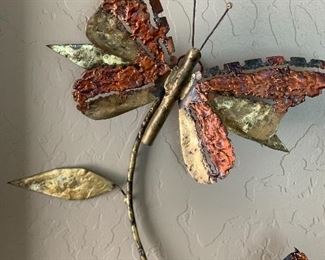 Metal Art Butterflies Copper/Brass Tinned	36in Long	