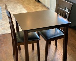 Espresso Table w/ 2 Chairs	29x29.5x29.5in	HxWxD