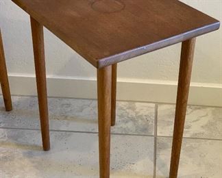 3pc Vintage MCM Accent tables/Plant stands	15x12x12in	HxWxD