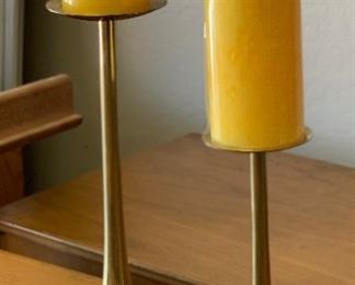 2pc Japan Brass Candle Holders	14in H x 11in H	HxWxD