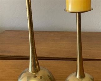 2pc Japan Brass Candle Holders	14in H x 11in H	HxWxD