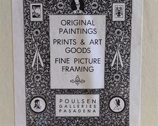 1970’s David Lee Asian Print Framed	28x34