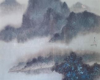 1970’s David Lee Asian Print Framed #2	34x28	