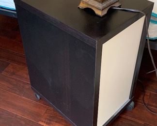 Rolling 3 drawer Nightstand	27x14x20in	HxWxD