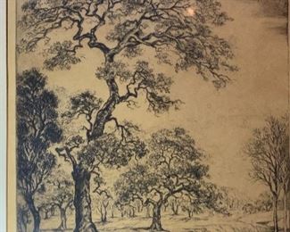 *Signed* Numbered Orpha Klinker Serenity etching	22x16