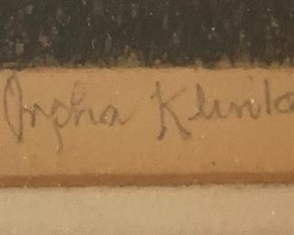 *Signed* Numbered Orpha Klinker Serenity etching	22x16
