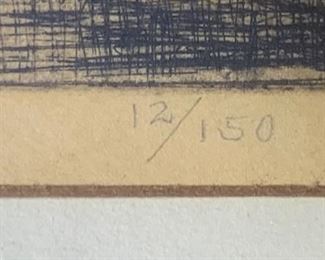 *Signed* Numbered Orpha Klinker Serenity etching	22x16