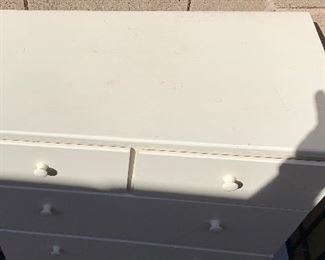 White 5 drawer Dresser		