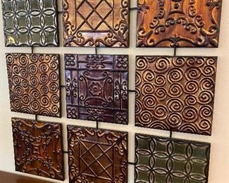 Tin square wall art decor	38x38	