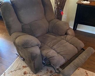 Catnapper big man suede recliner chair mocha color 1of2	