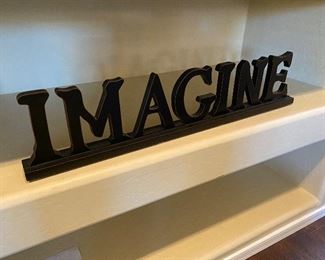 Imagine decor sign	