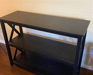 3 shelf display/side table black	