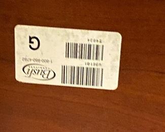 Mahogany wooden book shelf made by bush	72.5x35.5x14.5in	HxWxD