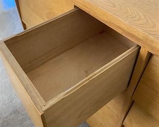 Mid century 12 drawer dresser 66.5 x 18 x 35	