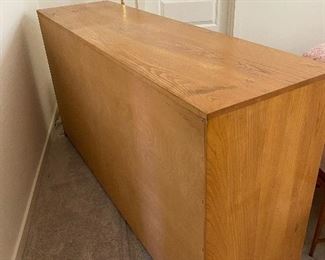 Mid century 12 drawer dresser 66.5 x 18 x 35	