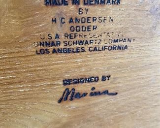 H.C Andersen Odder Mid century coffee table with 3 nesting tables table	17.5x62x17.5in	HxWxD