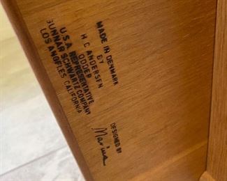 H.C Andersen Odder Mid century coffee table with 3 nesting tables table	17.5x62x17.5in	HxWxD