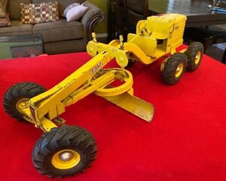 Vintage Doepke Model Toys, Adams Motor Grader Diesel Heavy Pressed Steel, 1950's	